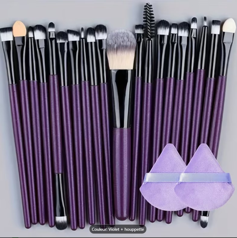 Lot de 20 pinceaux de maquillage