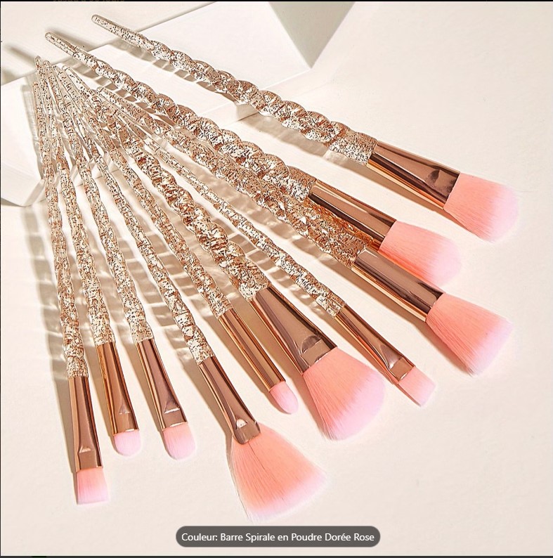 Lot de 10 pinceaux de maquillage nylon