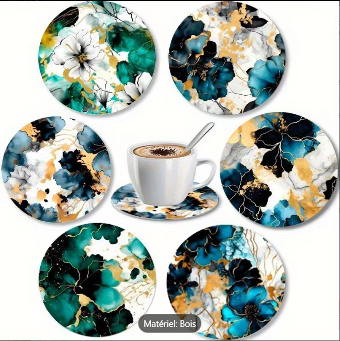 Fleurs bleu et blanc