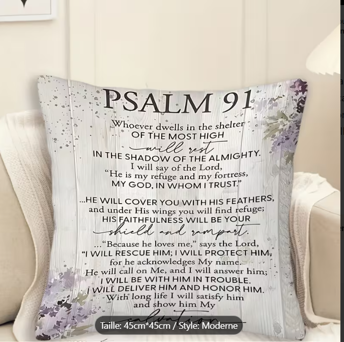 Coussin "message chrétien"