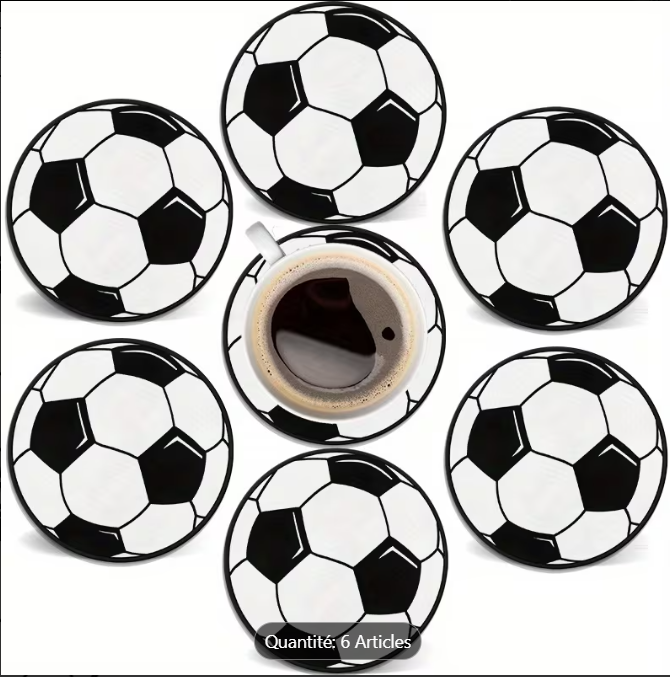 BALLON FOOT NOIR ET BLANC